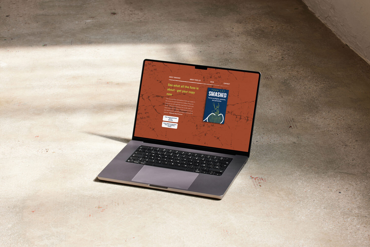 Smashed Website Mockup